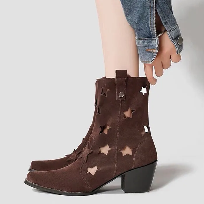 Star Cut Out Cowboy Boots