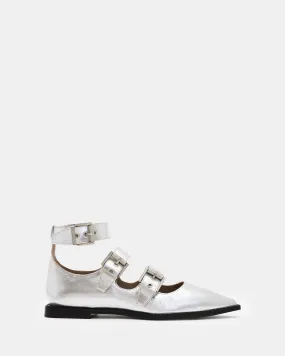 Susan Buckle Metallic Leather Shoes