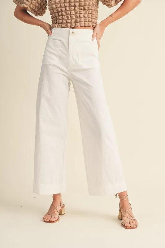 The Chill 'Em With Kindness White Wide Leg Pants