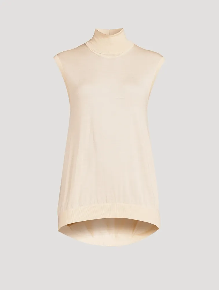 TOTÊME Fine Merino Sleeveless Turtleneck Sweater