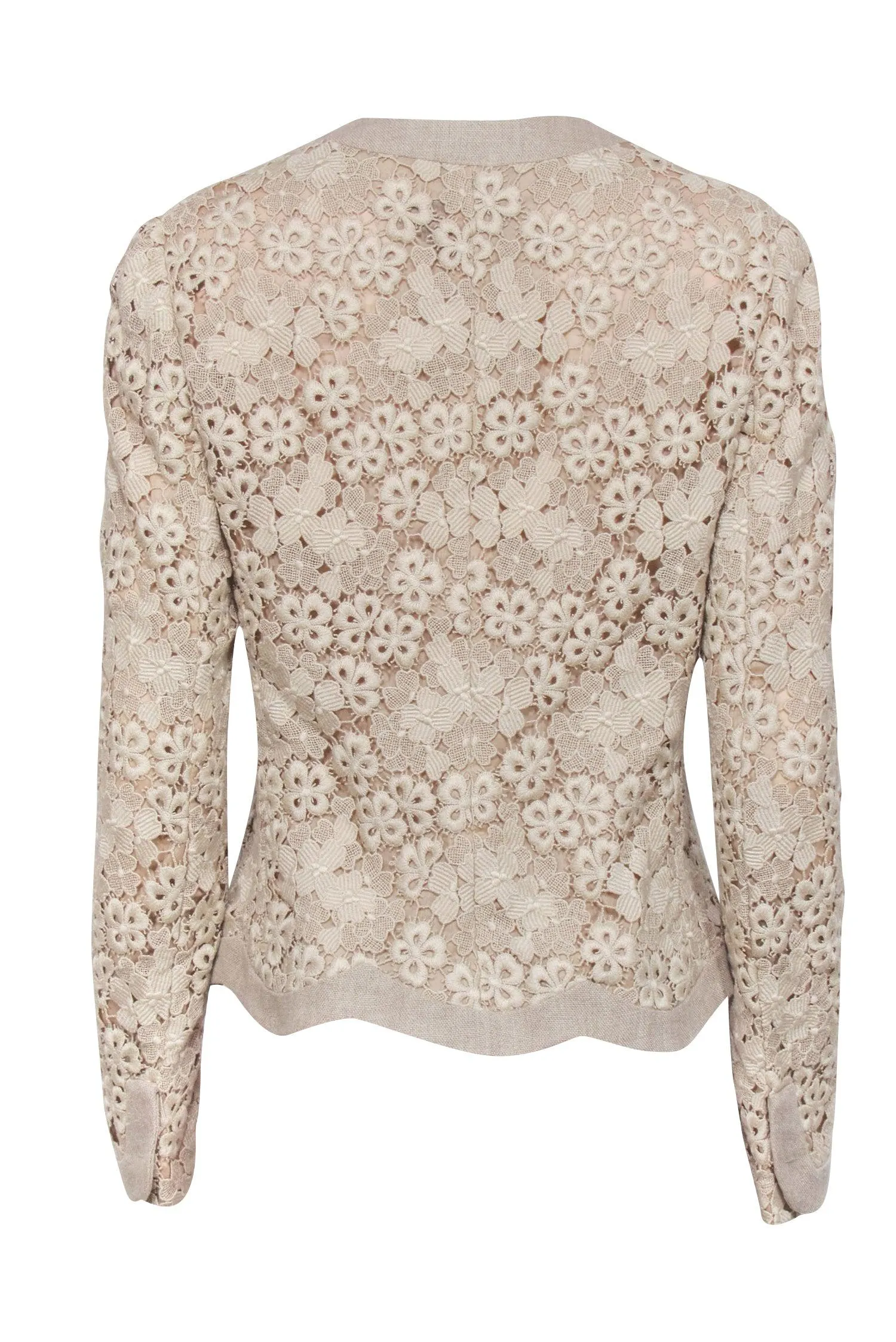 Valentino - Beige Lace Vintage Blazer Sz 8