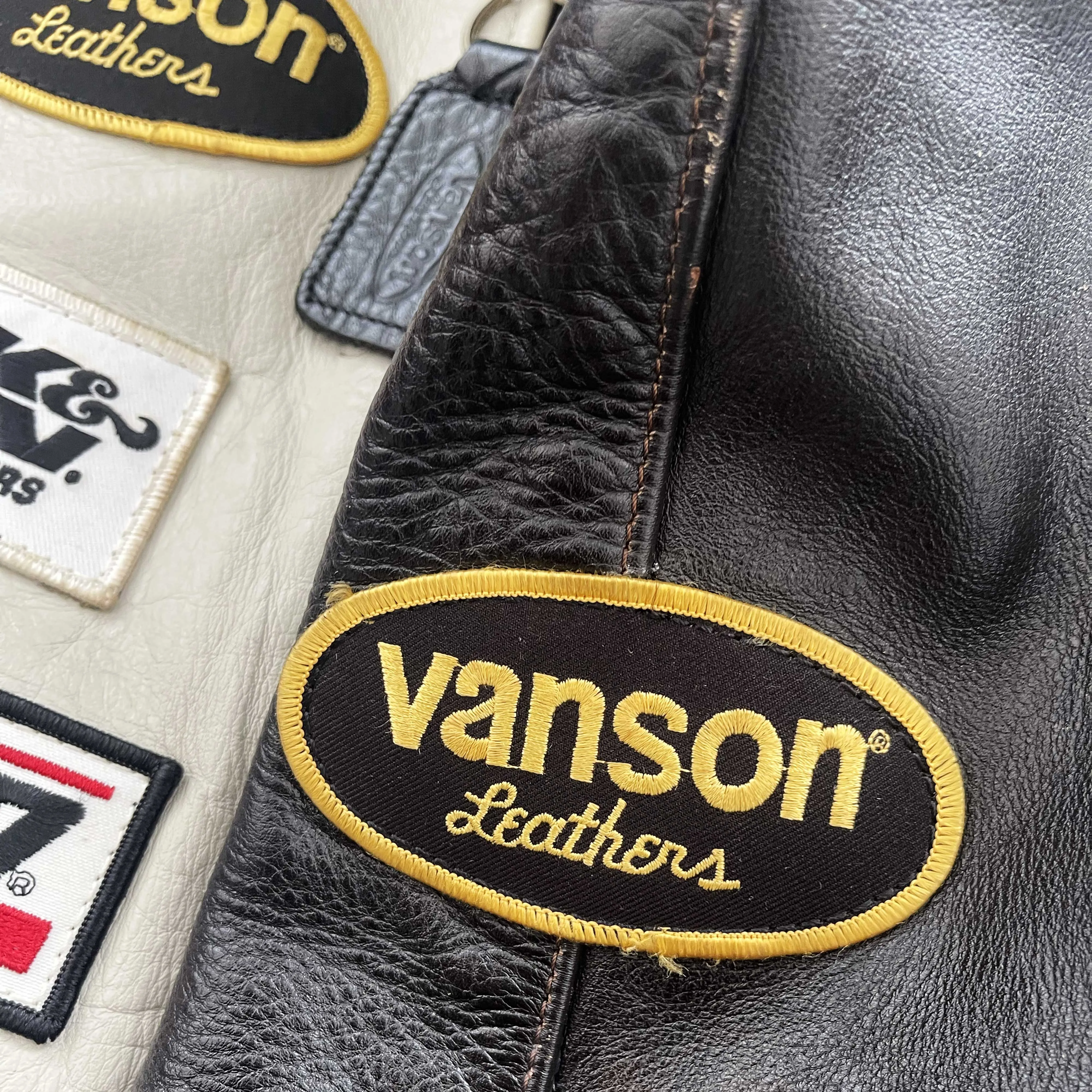 Vanson Leathers Race Team Leather Bomber Jacket - M