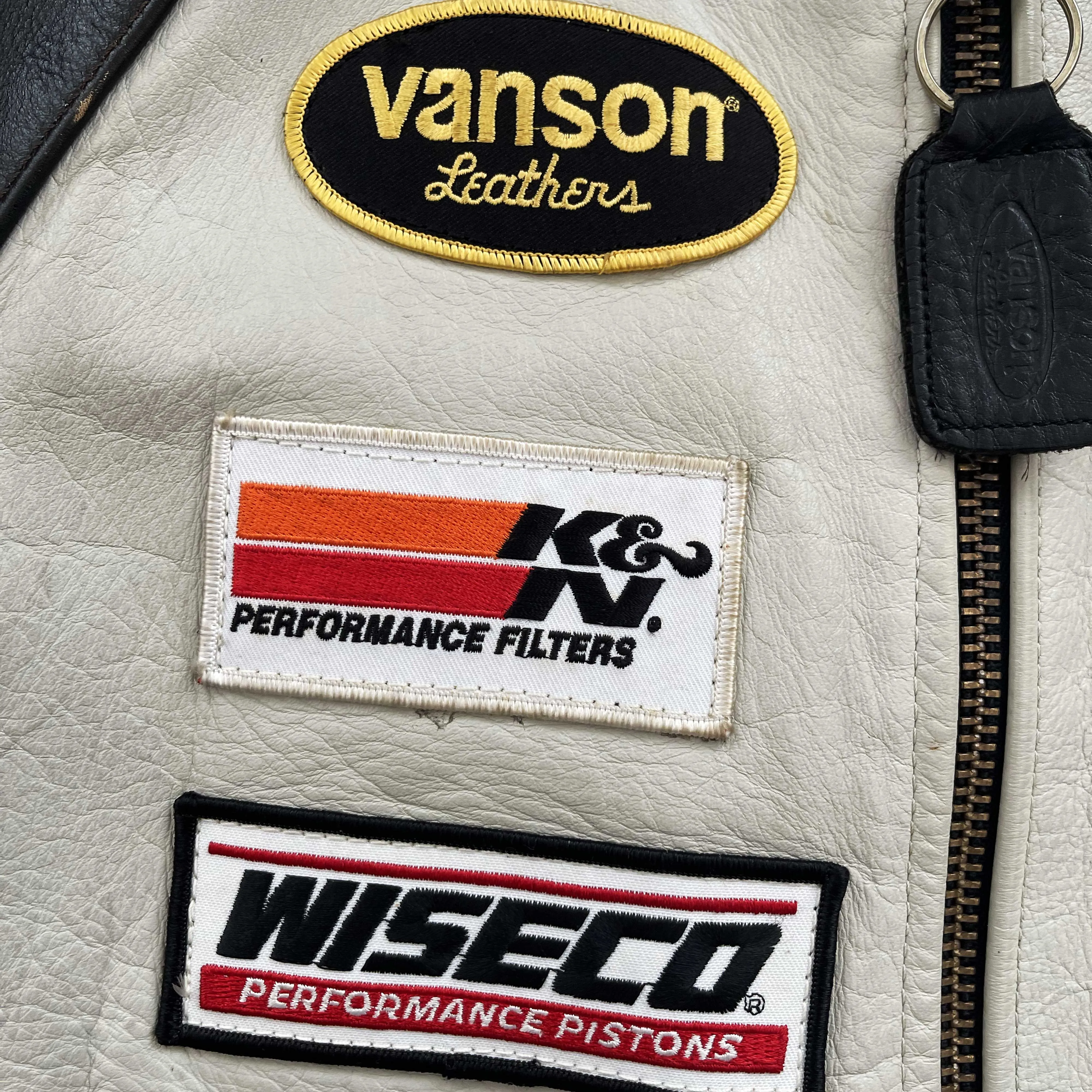 Vanson Leathers Race Team Leather Bomber Jacket - M