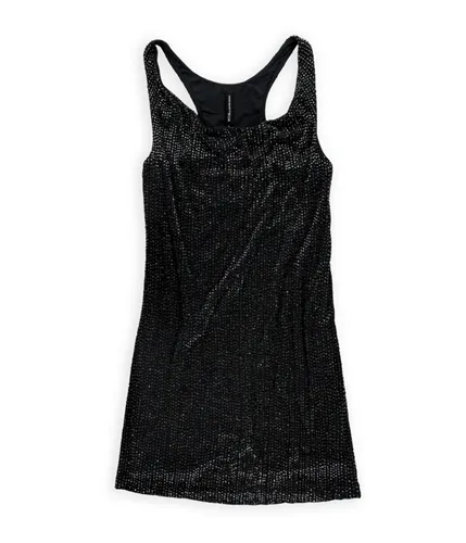 W118 Womens Crystal Beaded Tank Dress