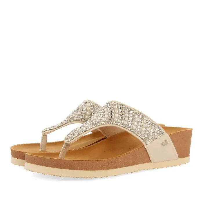 WEDGE SANDALS WITH EMBELLISHED STRAP FOR WOMEN BODMIN