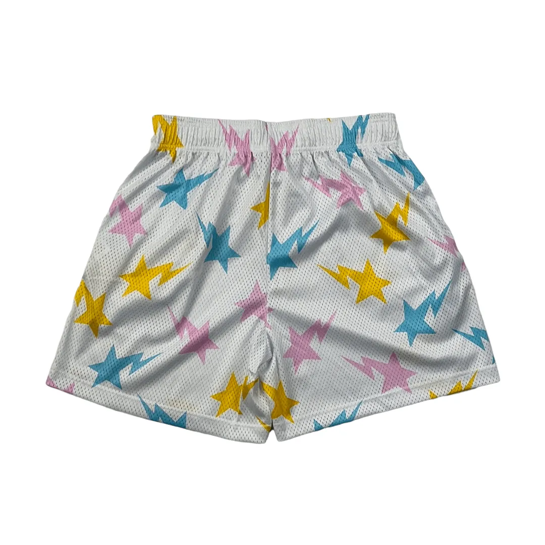 White, Pink, Blue + Yellow Eric Emmanuel BAPESTA Shorts - Large