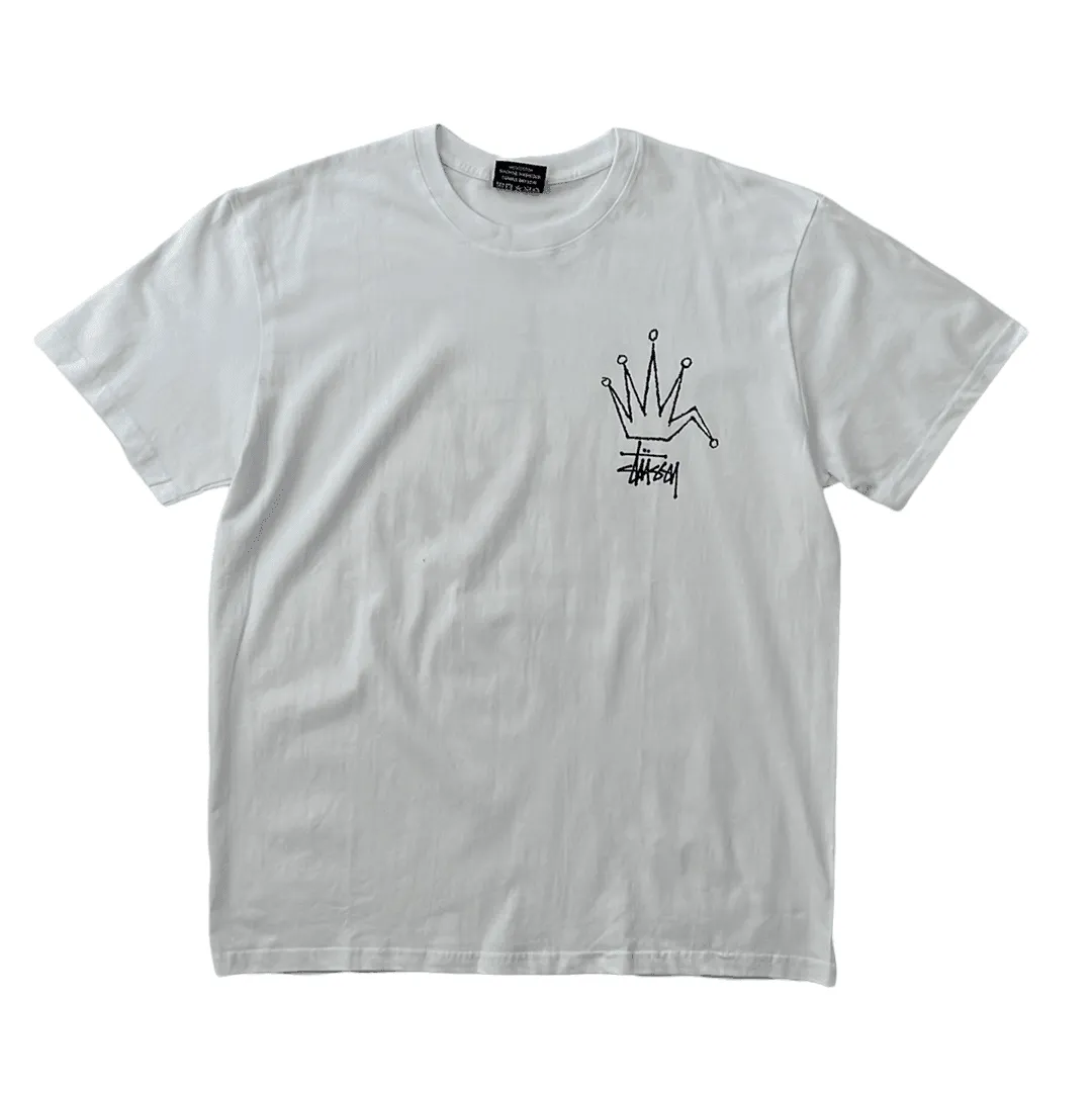 White Stussy Crown Tee - Extra Large