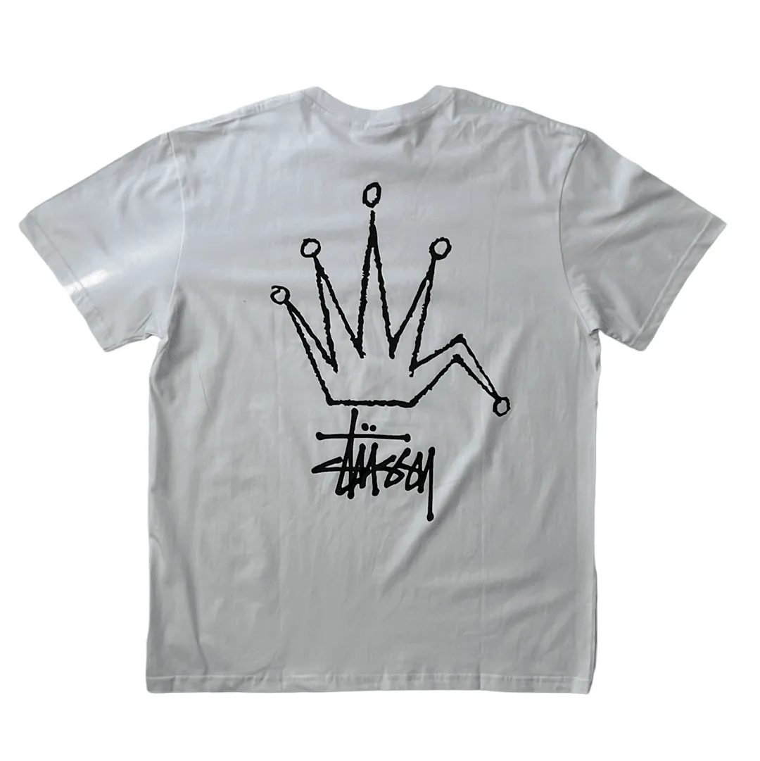 White Stussy Crown Tee - Extra Large