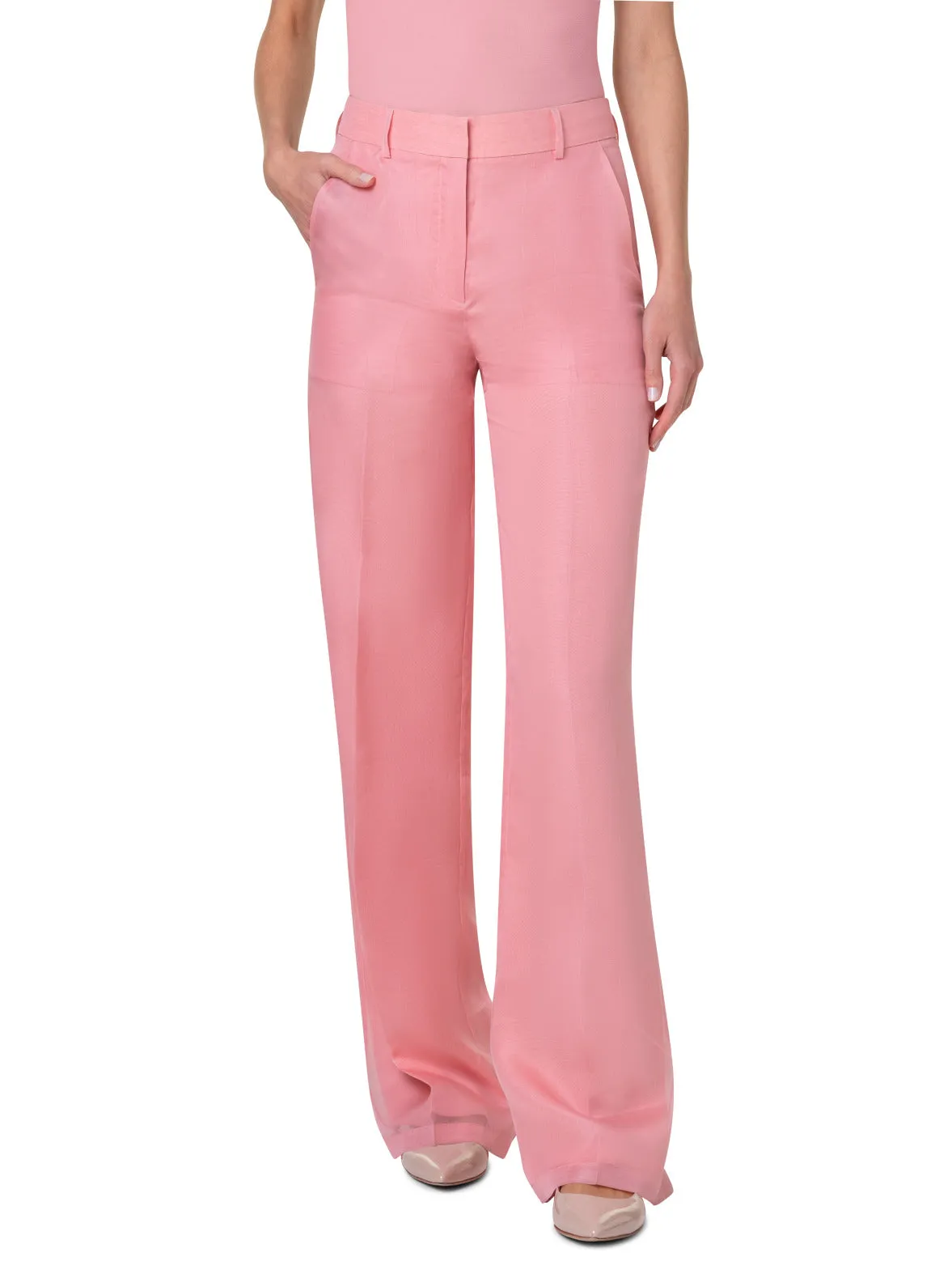 Wide Leg Silk Pants