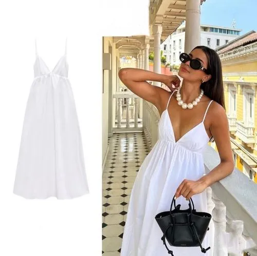 Women's Regular Dress Streetwear Collarless Sleeveless Solid Color Midi Dress Daily