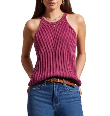 Women's Tribal Halter Sleeveless Pullover Sweater