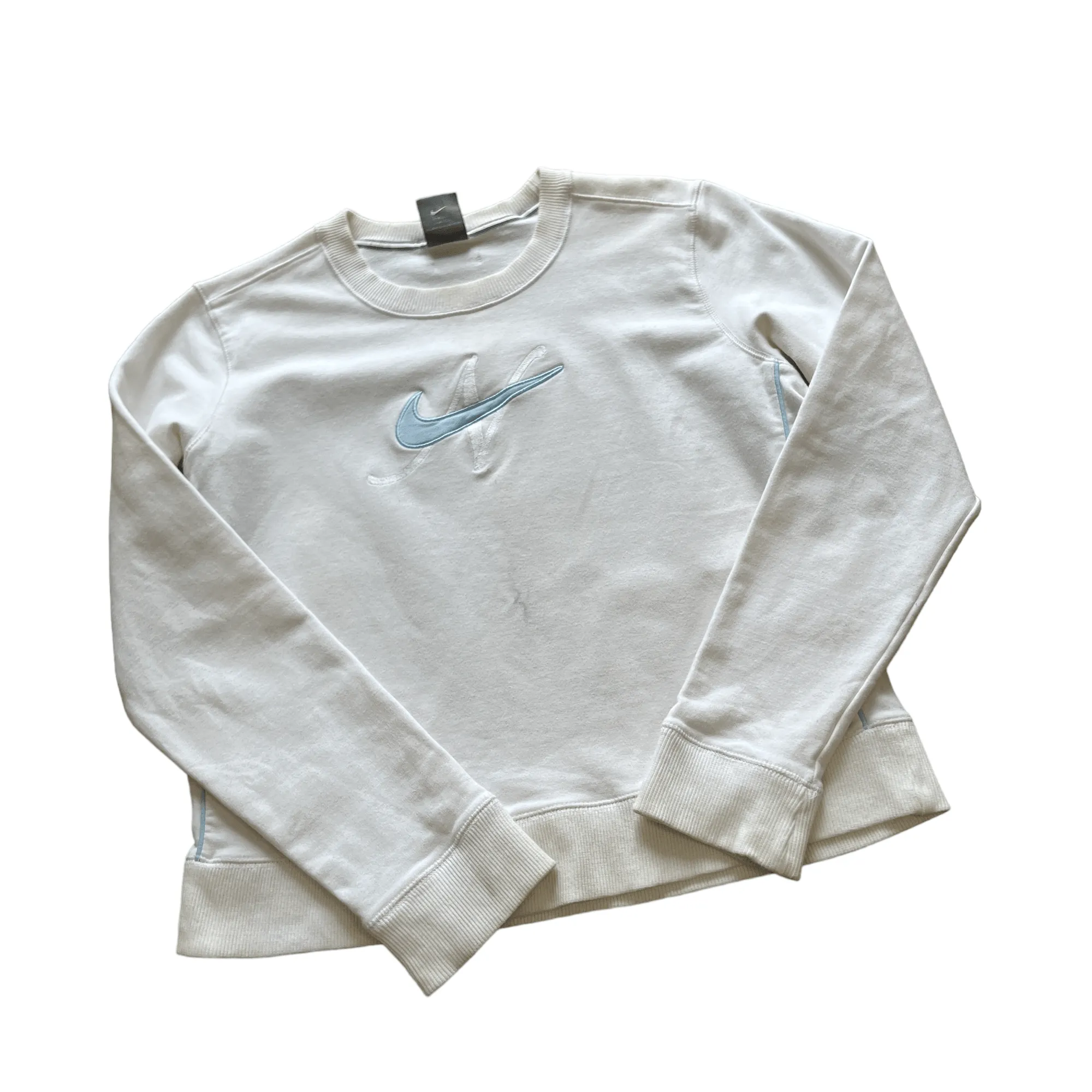 Women’s Vintage White Nike Sweatshirt - Large