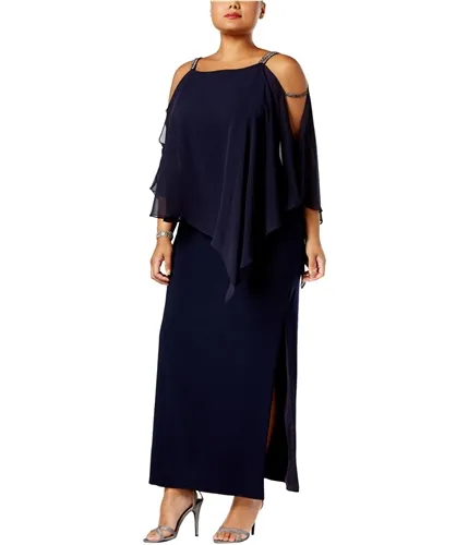 Xscape Womens Chiffon Gown Dress